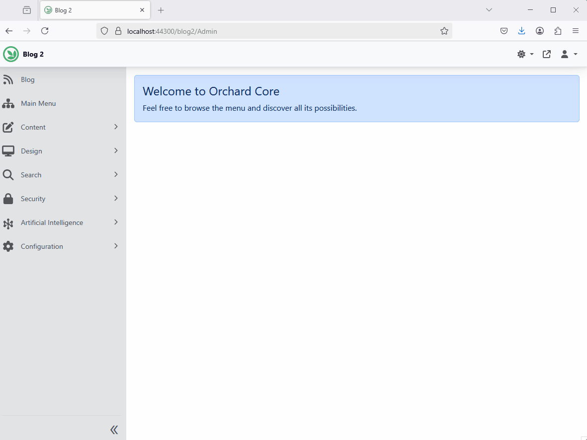 Screen cast of the admin chat